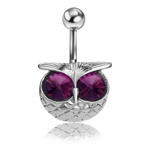 Cute Big Eyes Owl Shaped Belly Ring