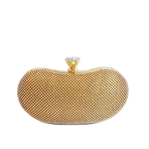 Dazzling Zircon Stone Decorated Minaudiere Handbag