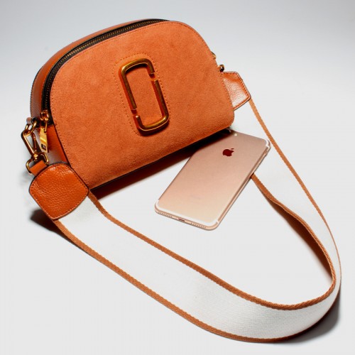 Nubuck Cowskin Leather Small Saddle Bag Five Colors