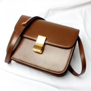 Chic Cowskin Leather Box Bag Four Colors Available