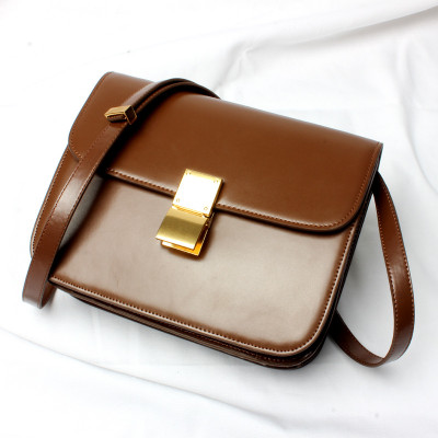 Chic Cowskin Leather Box Bag Four Colors Available