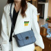 Litchi Pattern Fashion Buckle Leather Messenger Bag