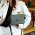 Litchi Pattern Fashion Buckle Leather Messenger Bag