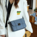 Litchi Pattern Fashion Buckle Leather Messenger Bag