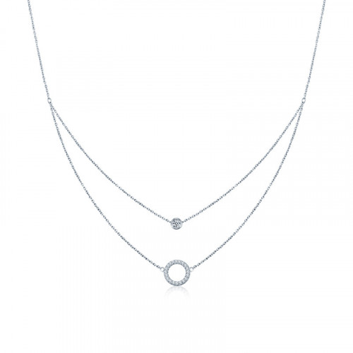 925 Sterling Silver Double Chain Necklace