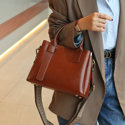 Women's Leather Bag With Unique Design