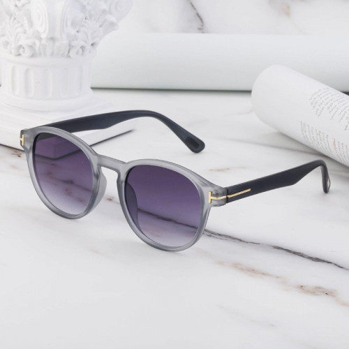 T-shaped Round Frame Sunglasses