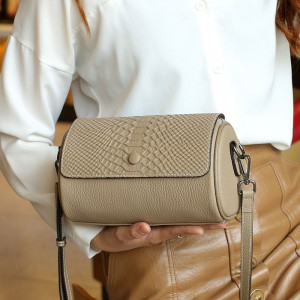 Crocodile Leather Bucket Bag