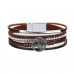 Life Tree Multilayer Leather Buckle Bracelet