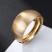 Wide Side Drum Shaped Frosted Gold Bracelet