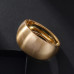 Wide Side Drum Shaped Frosted Gold Bracelet