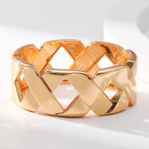 X-shaped Design Hollowed-out Fog Face Widened Bracelet