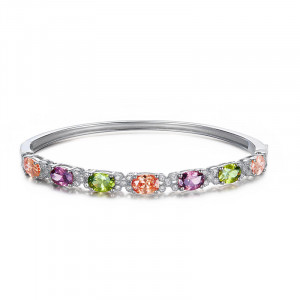 Colorful Crystle Silver Bracelet