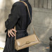 Elegant Women's Leather Baguette Bag