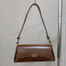 Elegant Women's Leather Baguette Bag