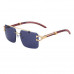 Retro Frameless Trimmed Women's Sunglasses