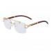 Retro Frameless Trimmed Women's Sunglasses