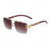 Retro Frameless Trimmed Women's Sunglasses