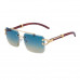 Retro Frameless Trimmed Women's Sunglasses